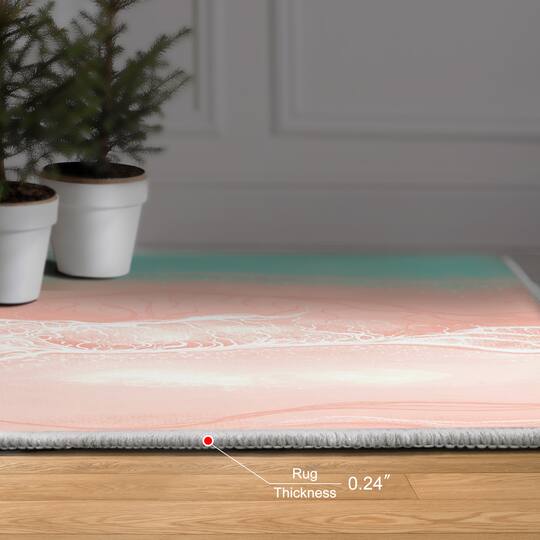 Empire Art Direct 5ft. x 7.5ft. Ethereal Shore I Tapis D'Art Washable Area Rug